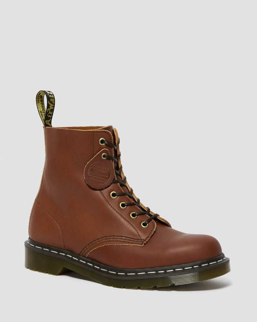 Dr. Martens 1460 Veg Tan Nahka Miesten Nauhalliset Nilkkurit - Ruskea Nilkkurit [813-ETGOUS]